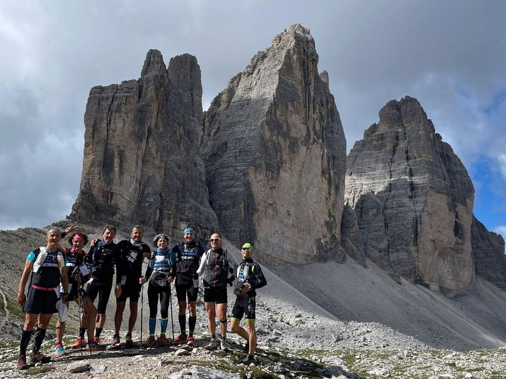 Trail Runner del Bosc in montagna tra le Tre Cime di Lavaredo