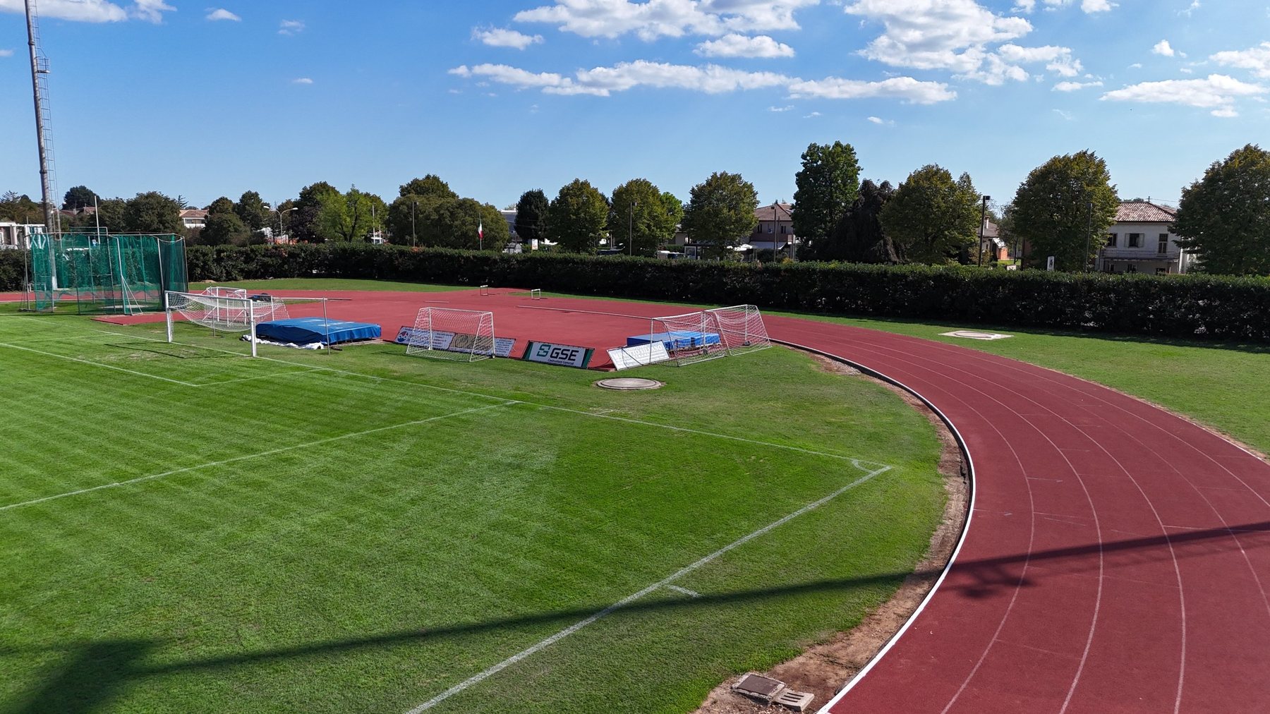 La pista di atletica e il campo sportivo di Vedelago